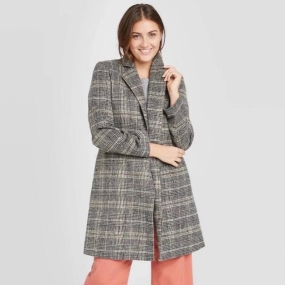 Target “A New Day” plaid menswear coat NWT, XS